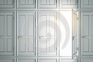 Creative white doors to success