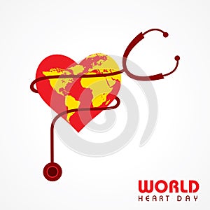 Creative World Heart Day Greeting