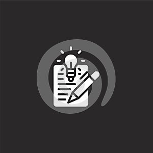 creative writing icon. Filled creative writing icon for website design and mobile, app development. creative writing icon from