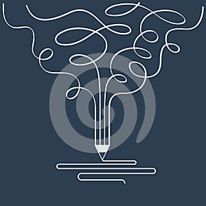 Creative writing, storytelling, graphic design studio symbol