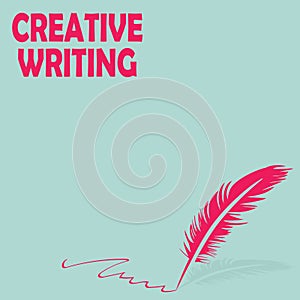 Creative writing, storytelling, graphic design studio symbol vector feather symbol