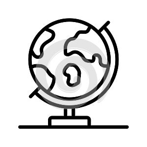 Creatively designed icon of table glob, concept vector of geography in trendy style