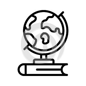 Creatively designed icon of table glob, concept vector of geography in trendy style