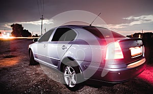 Creatively lighted car