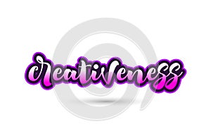 creativeness calligraphic pink font text logo icon typography de