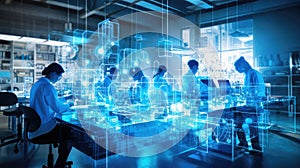 creativity blue innovation background