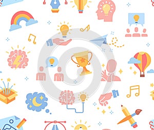 Creativity color seamless pattern