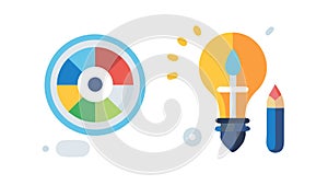 Creativity Design Idea Icon, Art Innovation, vector design Generative AI