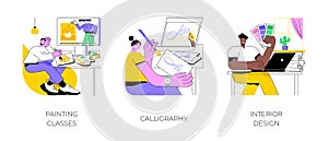 Creativity development isolated cartoon vector illustrations.