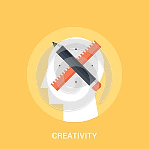 Creativity icon concept
