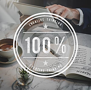 100% Creativity Ideas Imagination Inspiration Concept