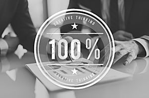 100% Creativity Ideas Imagination Inspiration Concept