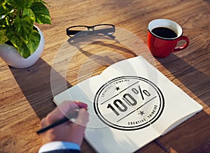 100% Creativity Ideas Imagination Inspiration Concept