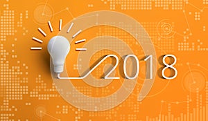 2018 creativity inspiration concepts with lightbulb