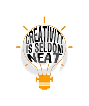 Creativity is seldom neat