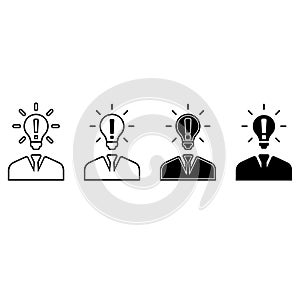 Creativity vector icon set. idea related illustration sign collection. innovation symbol or logo.