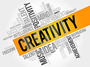 Creativity word cloud photo