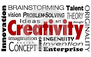 Creativity Word Collage Innovation Ideas Imagination Vision