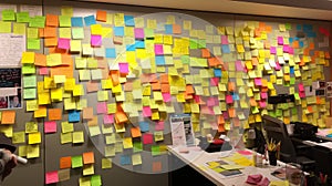 creativy post it wall
