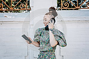 Creator, creative director, artist, producer. Creative portrait of trendy hipster confident woman with dreadlocks