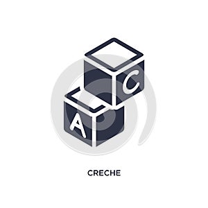 creche icon on white background. Simple element illustration from education concept