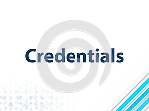 Credentials Modern Flat Design Blue Abstract Background