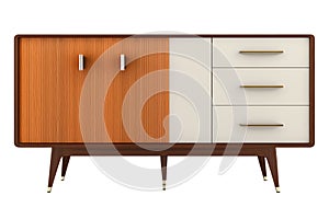 Credenza On Isolated Tansparent Background, Png. Generative AI