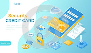 Credit Ñard security. Money protection, online banking, payment protection. Protection of personal information. Shield guard