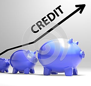 Credit Arrow Means Lending Debt And Repayments