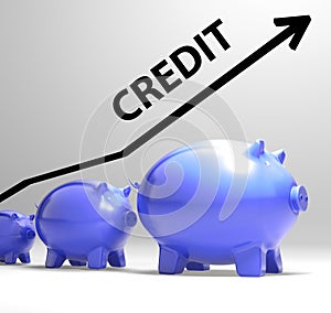 Credit Arrow Means Lending Debt And Repayments photo