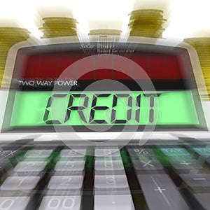 Credit Calculated Means Loan Money And Financing