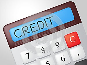Credit Calculator Shows Debit Card And Calculate