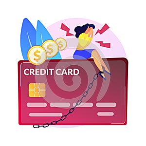 Credit card abstract concept vector illustration.