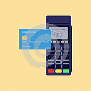 Credit card contactless payment and POS terminal