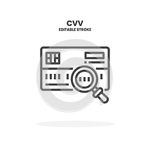 Credit Card CVV line icon.