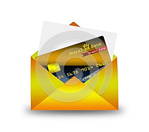 Credit card in envelope