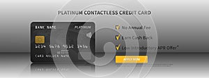 Credit card features vector illustration