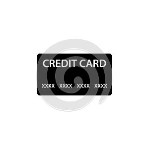 Credit Card Flat Vector Icon