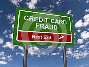 Credit card fraud traffic sign