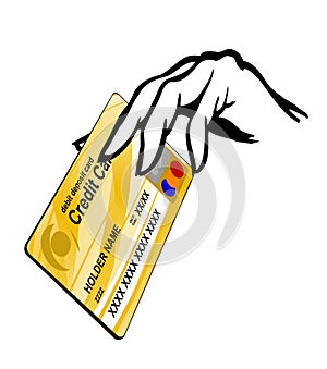 credit card in hand