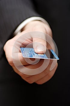 Credit card in a hand