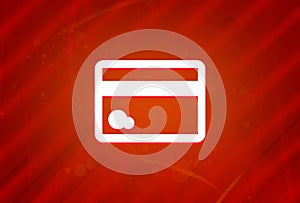 Credit Card icon isolated on abstract red gradient magnificence background