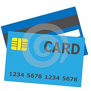 credit card icon, vector illustration.