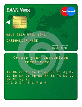 Credit card Illustration.