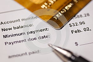 Credit card minimum payment