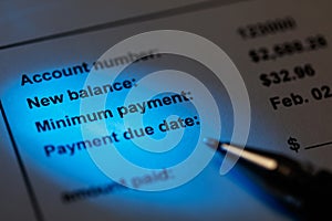 Credit card minimum payment