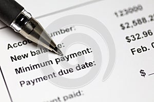 Credit card minimum payment