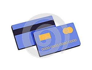 credit card money financial security for online shopping, online payment credit card cartoon with payment protection