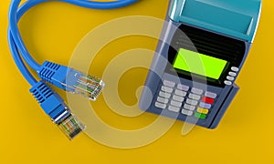 Credit card with network cable