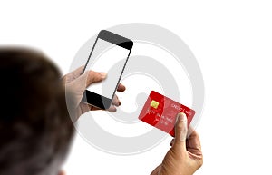 Credit card online transaction using smartphone